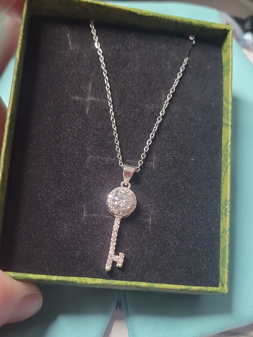 Silver Key Pendant Necklace - Elegant Women’s Jewelry